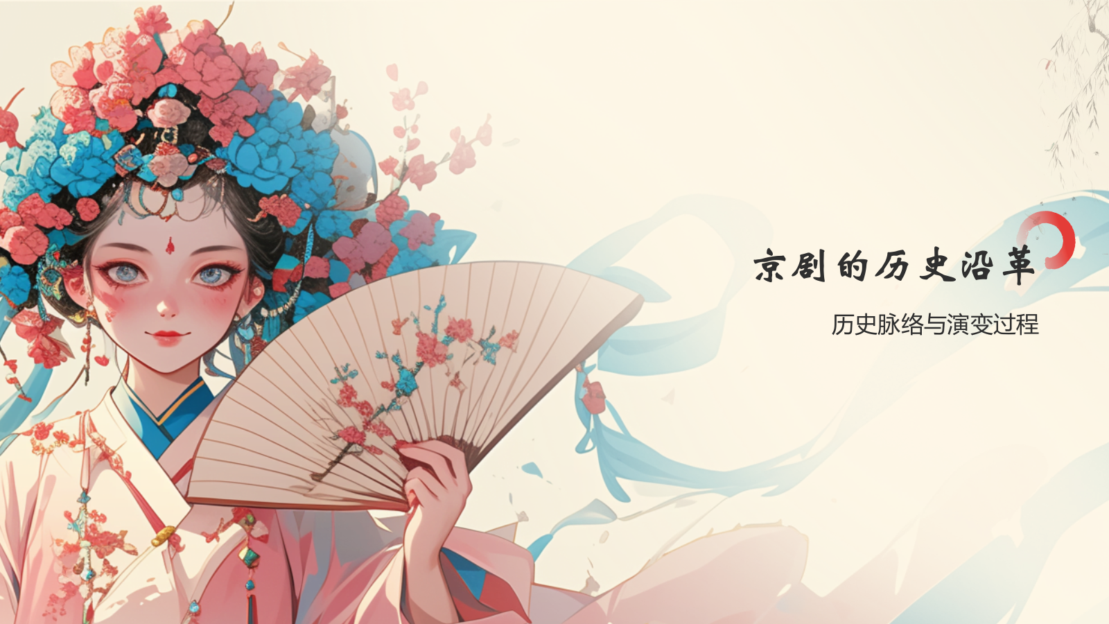 红色水墨风中国十大国粹——京剧介绍PPT模板.pptx_第3页