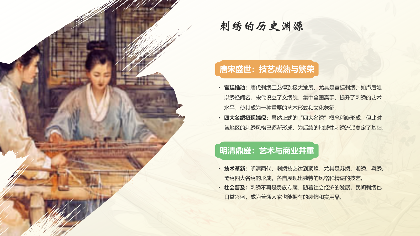 黄色水墨风中国十大国粹——刺绣PPT模板.pptx_第5页