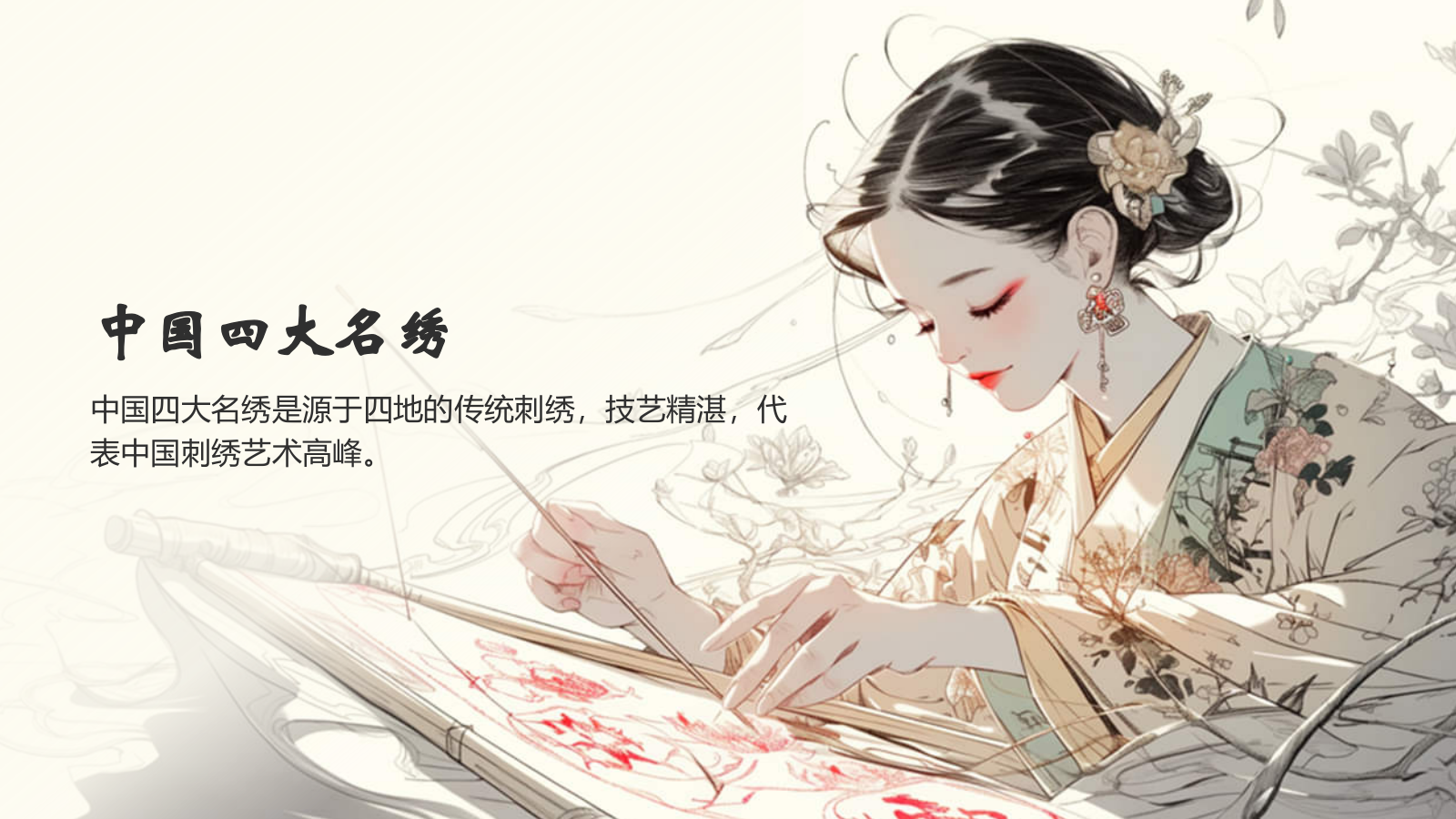 黄色水墨风中国十大国粹——刺绣PPT模板.pptx_第6页