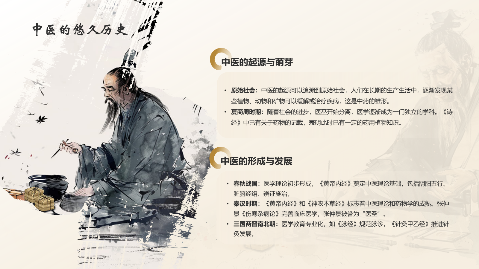 黄色水墨风中国十大国粹——中医介绍PPT模板.pptx_第5页