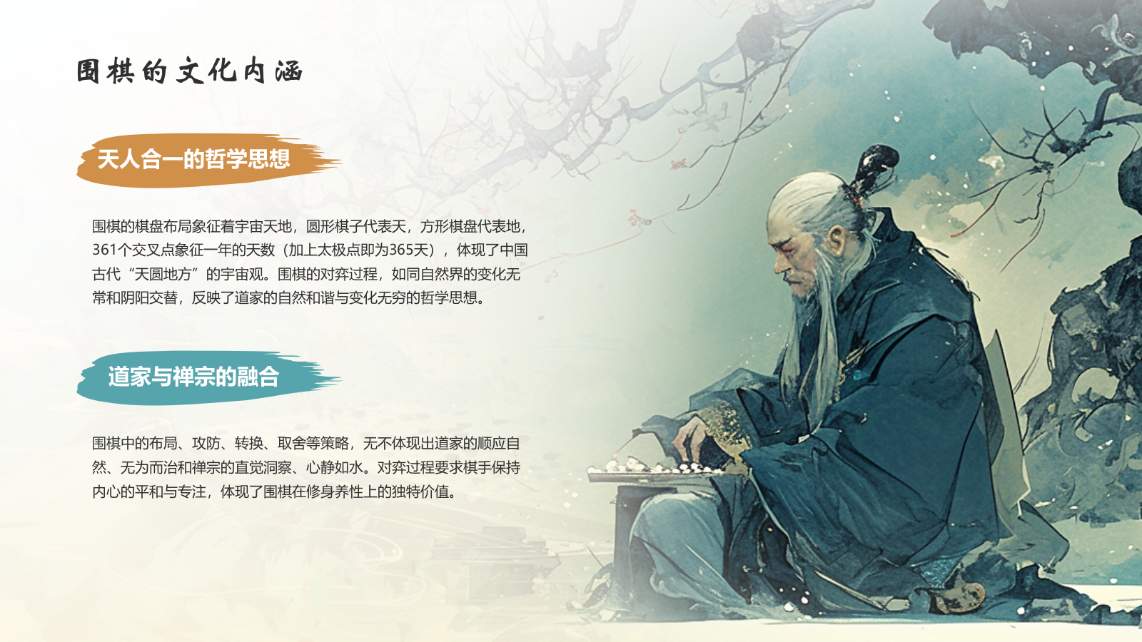 蓝色水墨风中国十大国粹——围棋PPT模板.pptx_第8页