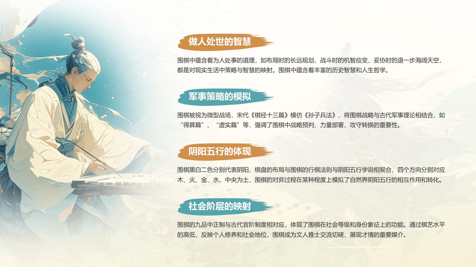 蓝色水墨风中国十大国粹——围棋PPT模板.pptx_第9页