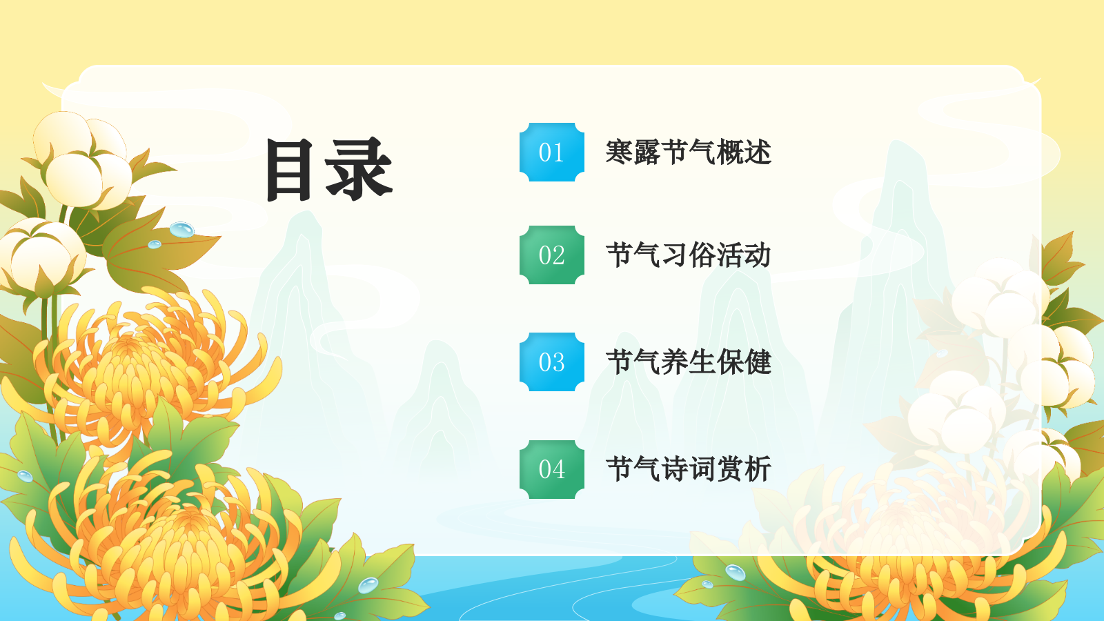 黄色国潮风二十四节气科普介绍——寒露PPT模板.pptx_第2页