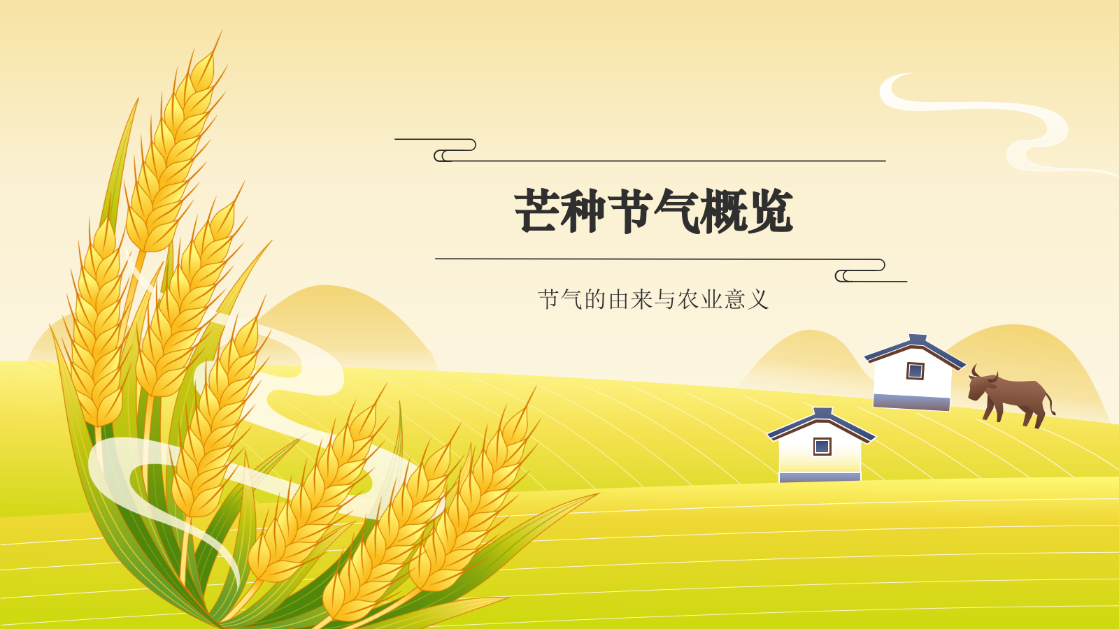 黄色国潮风二十四节气科普介绍——芒种PPT模板.pptx_第3页