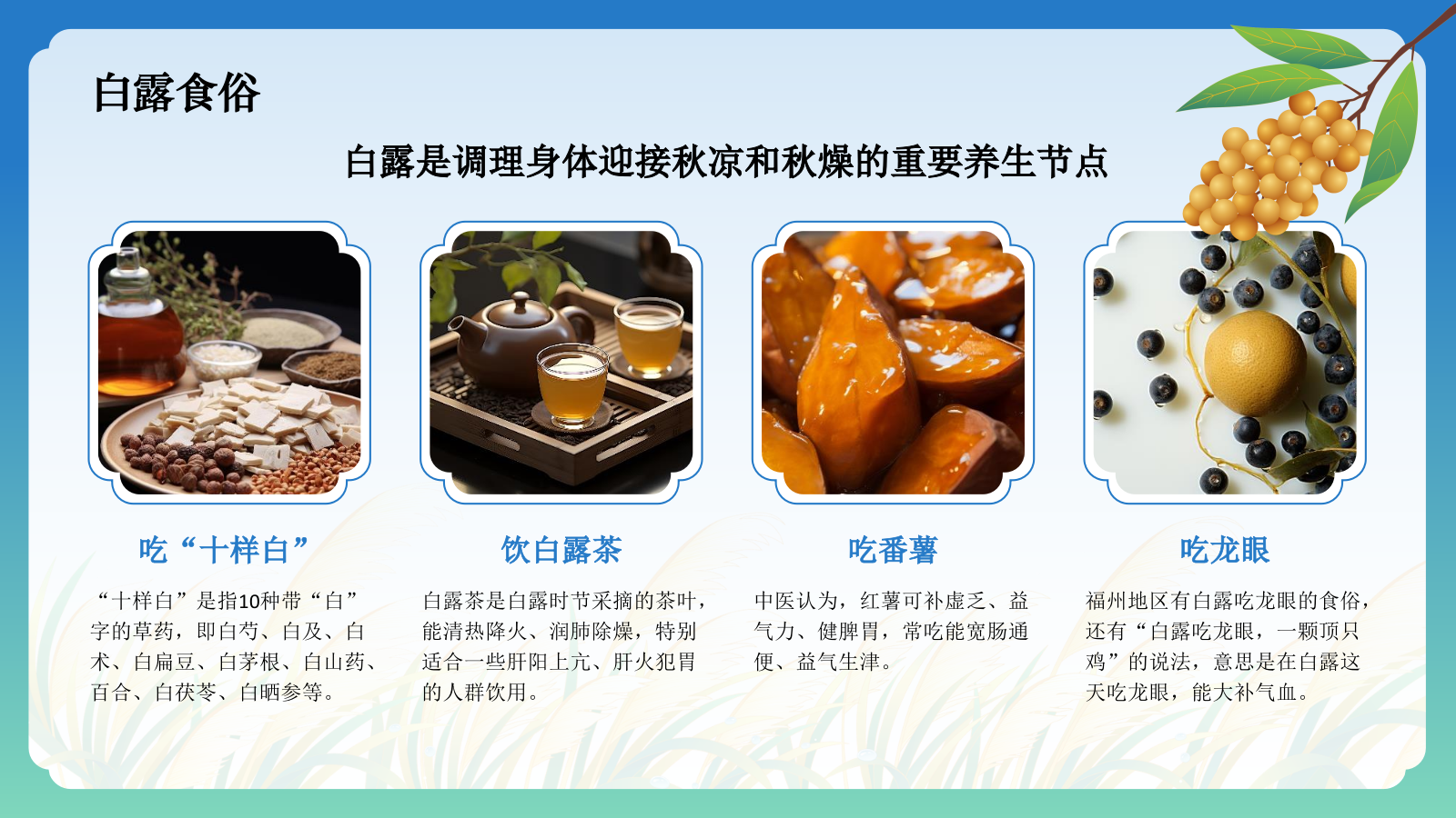 蓝色国潮风二十四节气科普介绍——白露PPT模板.pptx_第9页