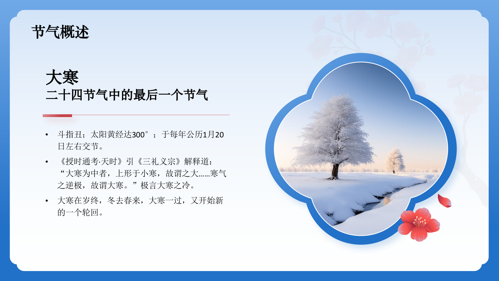 蓝色国潮风二十四节气科普介绍——大寒PPT模板.pptx_第4页