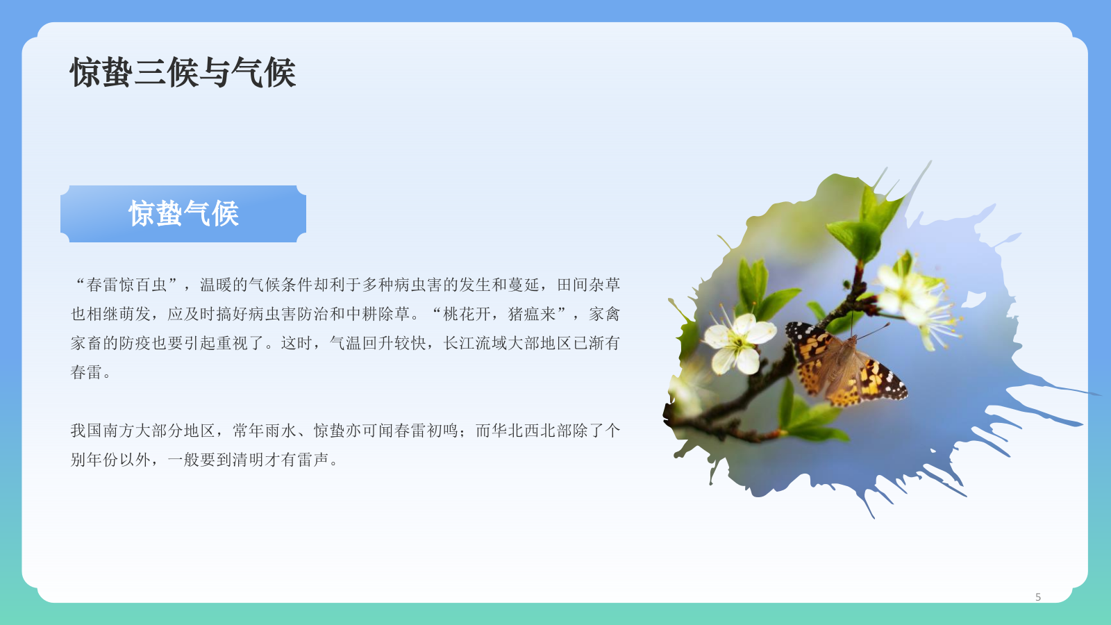 蓝色国潮风二十四节气科普介绍——惊蛰PPT模板.pptx_第5页