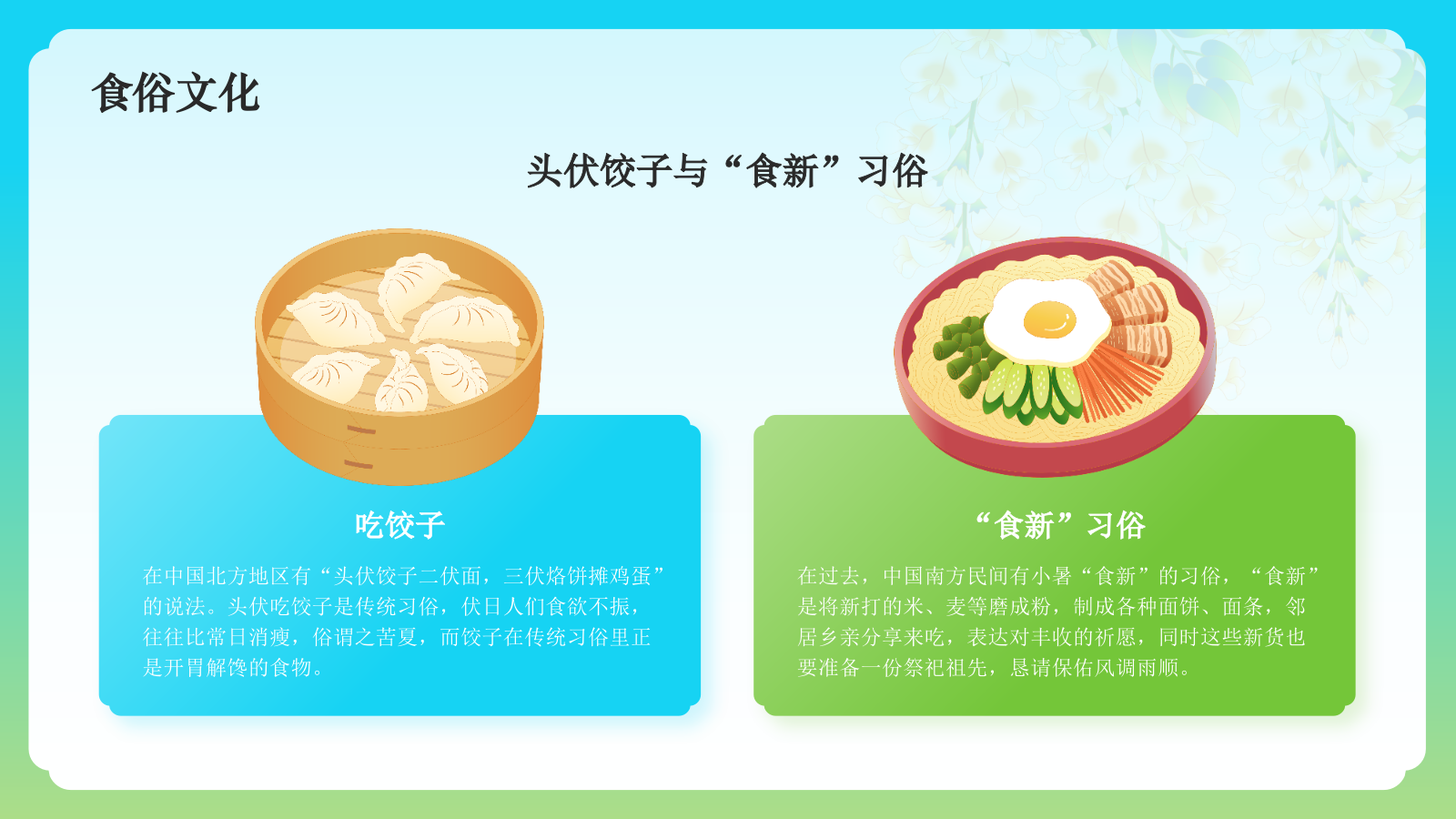 蓝色国潮风二十四节气科普介绍——小暑PPT模板.pptx_第8页