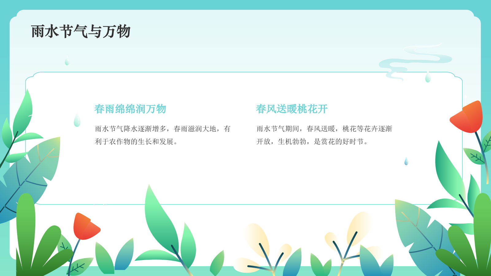 蓝色国潮风二十四节气科普介绍——雨水PPT模板.pptx_第7页