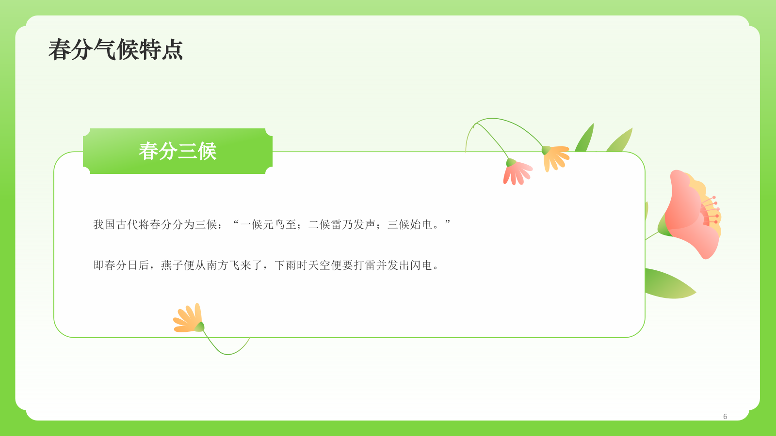 绿色国潮风二十四节气科普介绍——春分PPT模板.pptx_第6页