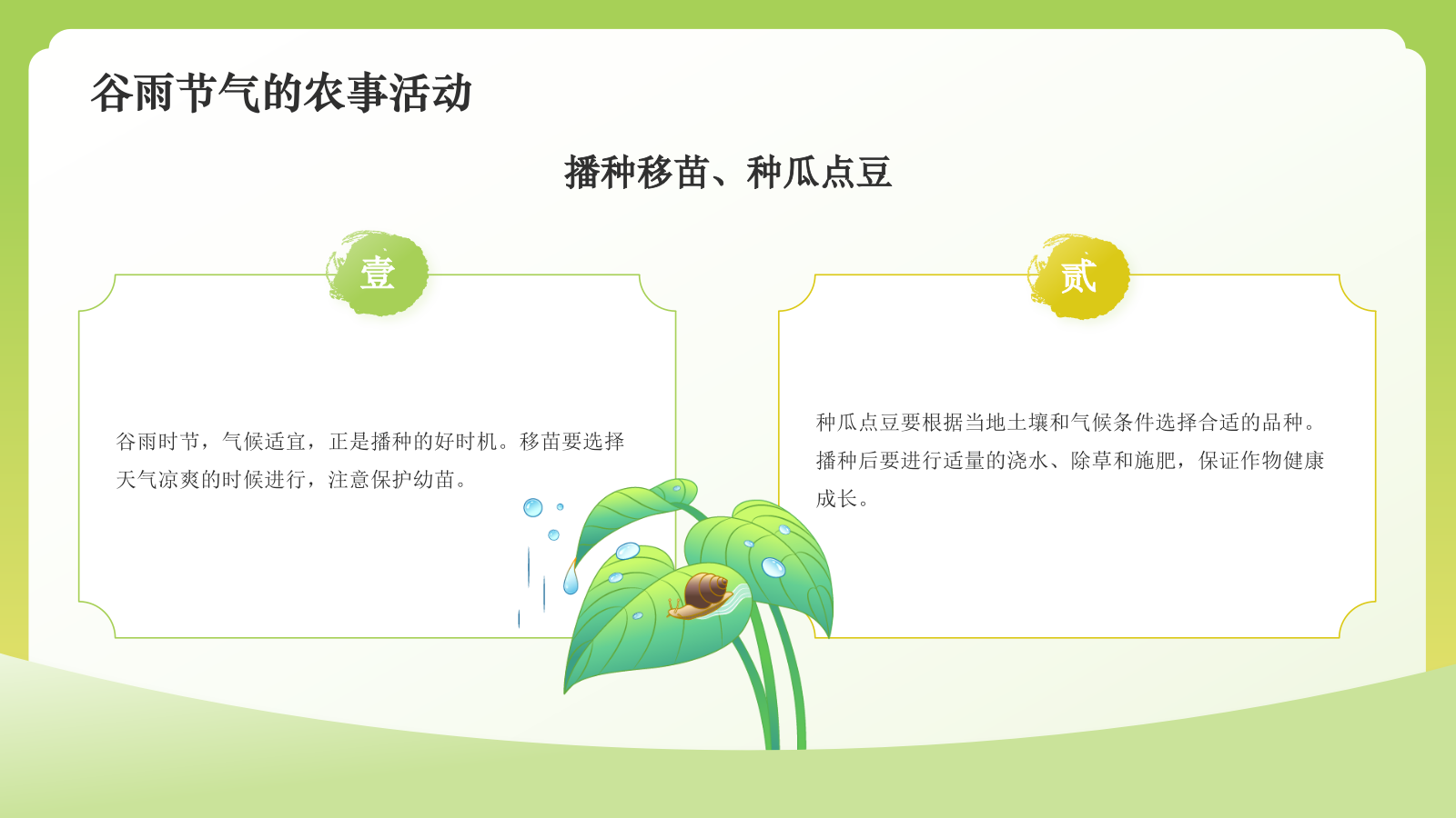 绿色国潮风二十四节气科普介绍——谷雨PPT模板.pptx_第7页