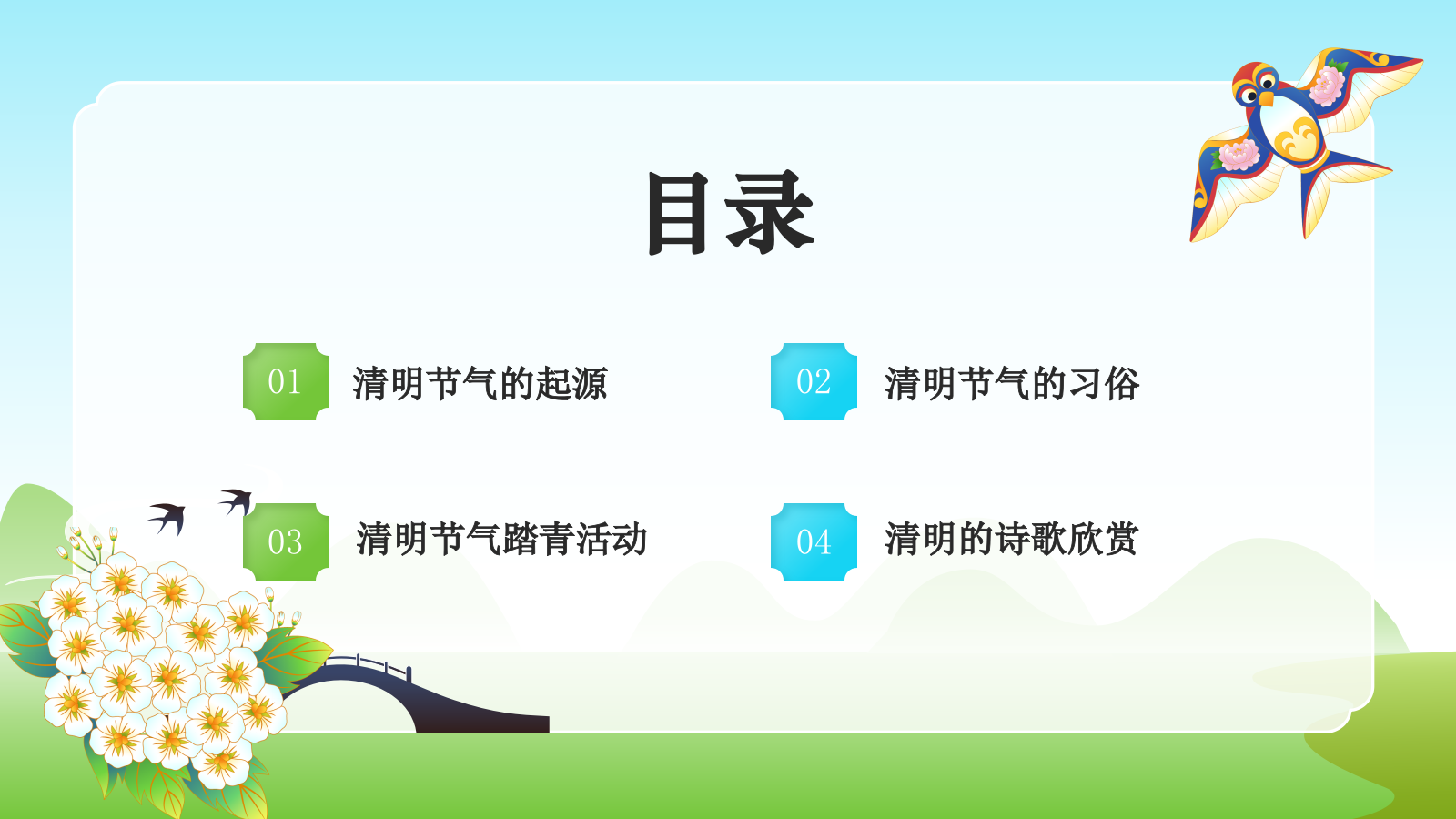 绿色国潮风二十四节气科普介绍——清明PPT模板.pptx_第2页