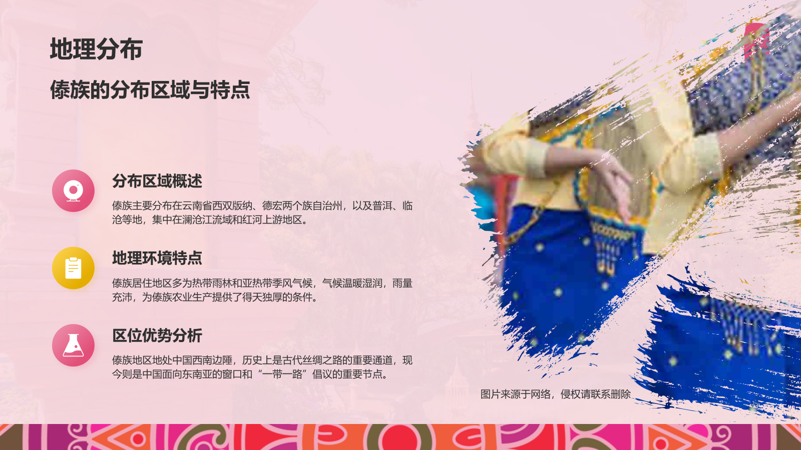 粉色插画风傣族介绍PPT模板.pptx_第5页