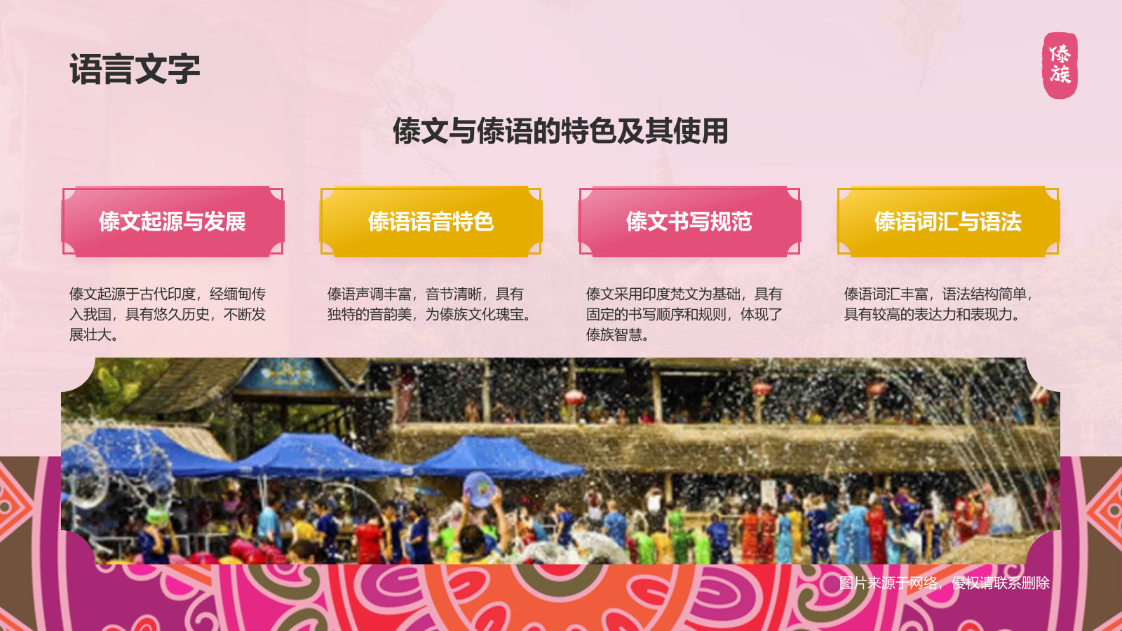 粉色插画风傣族介绍PPT模板.pptx_第8页
