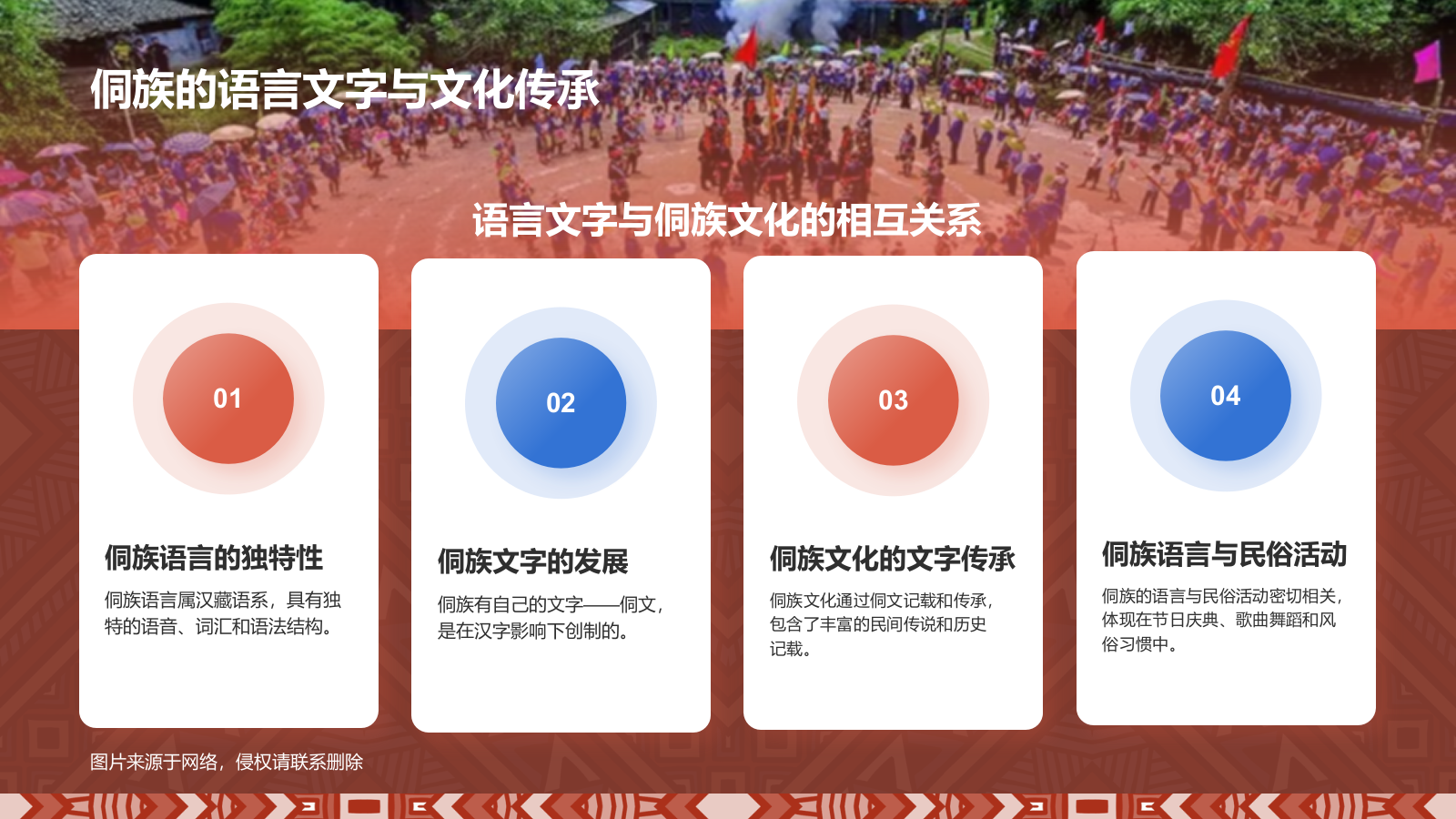 红色插画风侗族介绍PPT模板.pptx_第10页