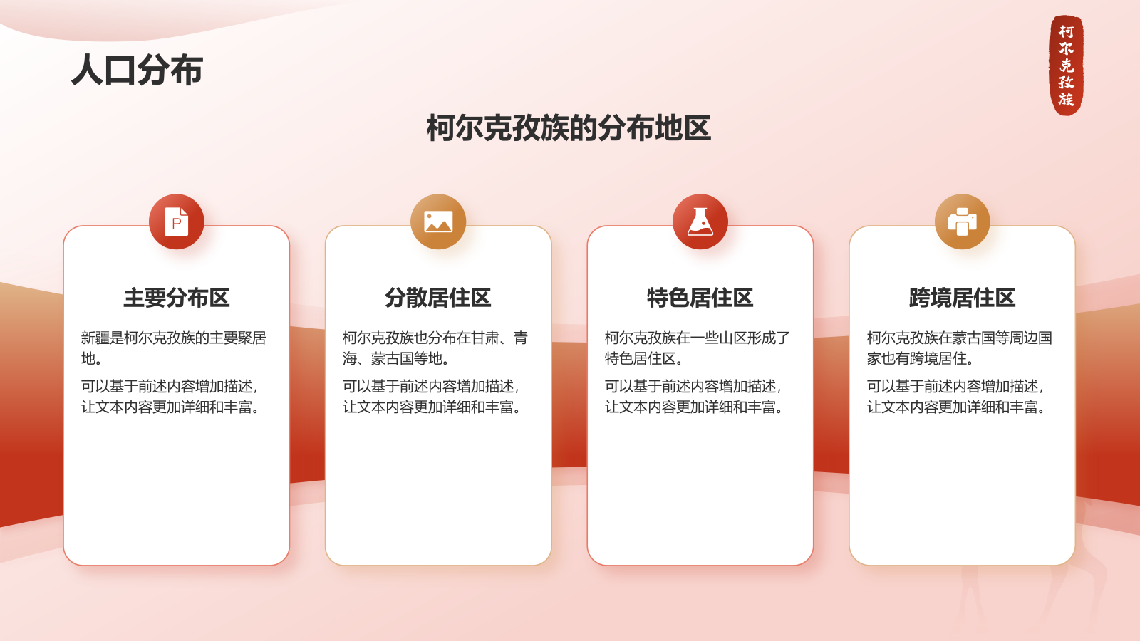 红色插画风柯尔克孜族介绍PPT模板.pptx_第5页