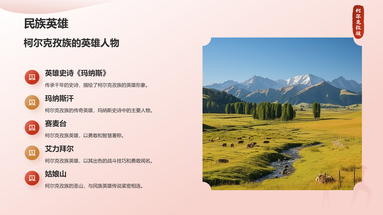 红色插画风柯尔克孜族介绍PPT模板.pptx_第6页