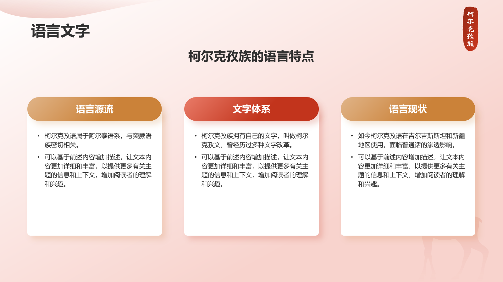 红色插画风柯尔克孜族介绍PPT模板.pptx_第8页