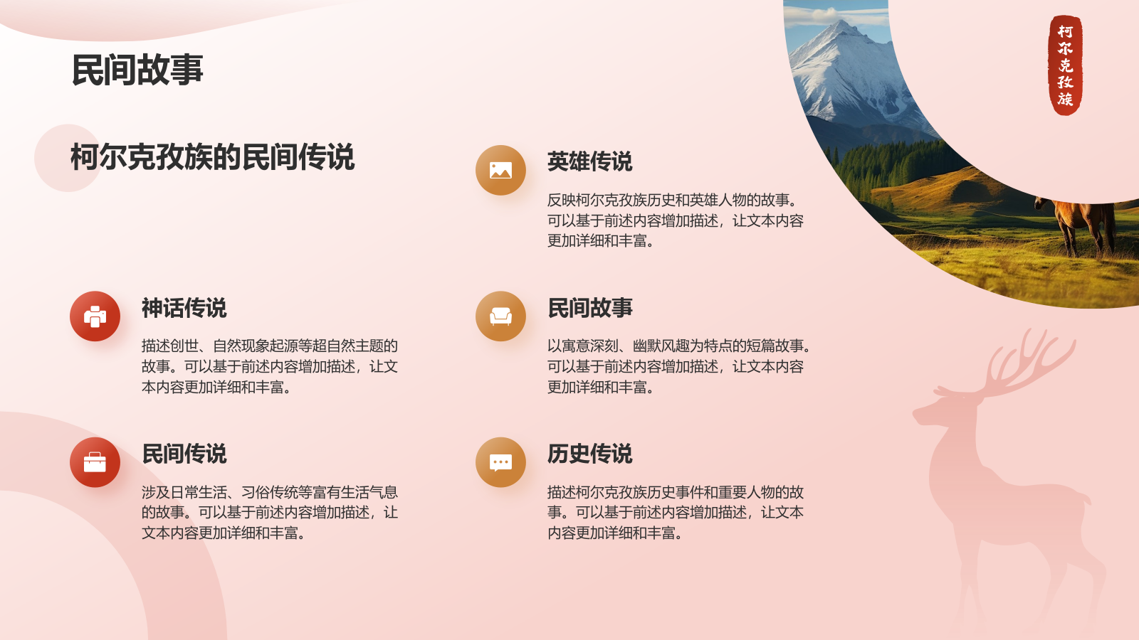 红色插画风柯尔克孜族介绍PPT模板.pptx_第9页