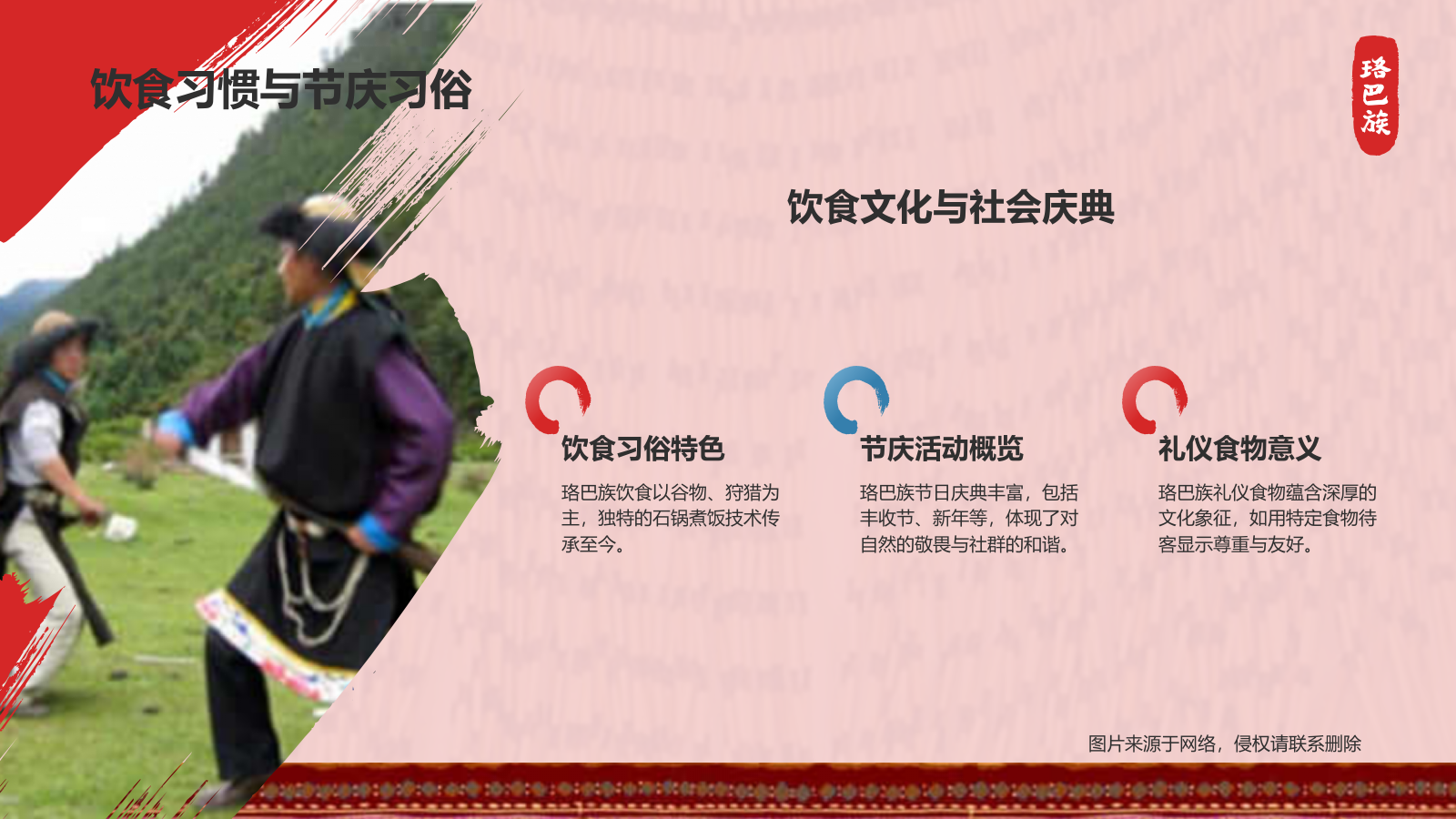 红色插画风珞巴族PPT模板.pptx_第10页