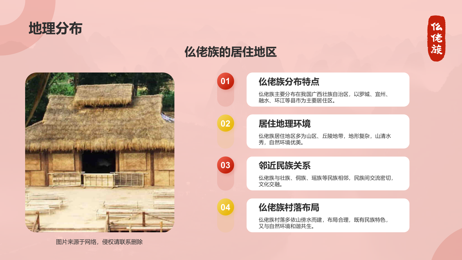 红色插画风仫佬族介绍PPT模板.pptx_第5页