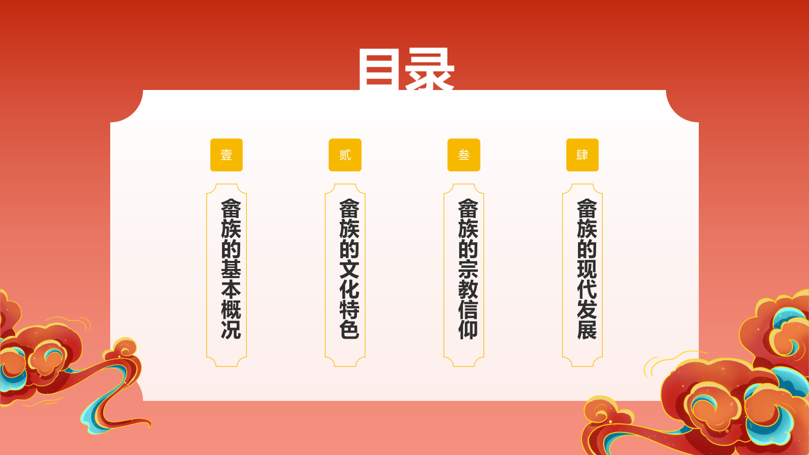 红色插画风畲族介绍PPT模板.pptx_第2页