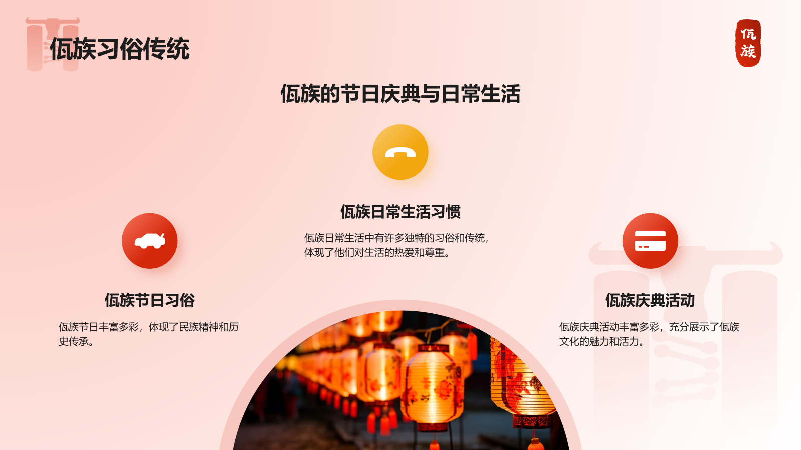 红色插画风佤族介绍PPT模板.pptx_第10页