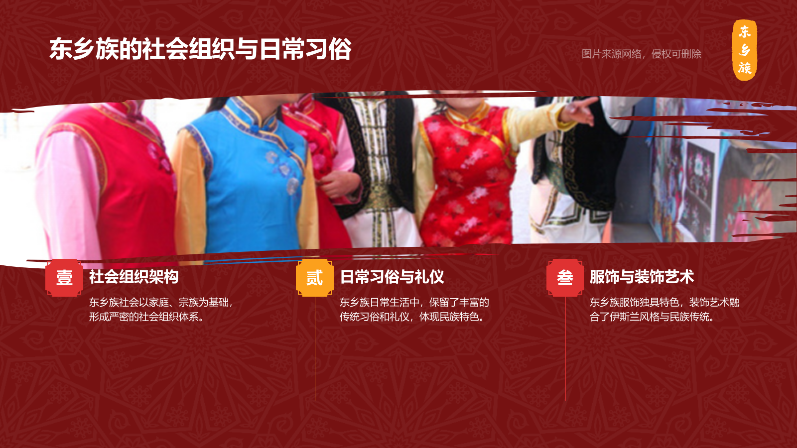 红色复古风东乡族介绍PPT模板.pptx_第6页