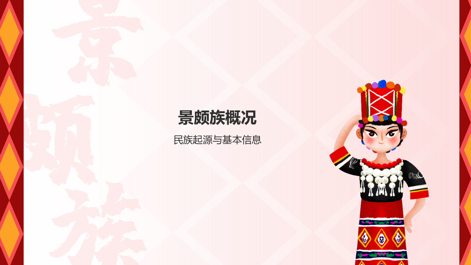 红色复古风景颇族介绍PPT模板.pptx_第3页