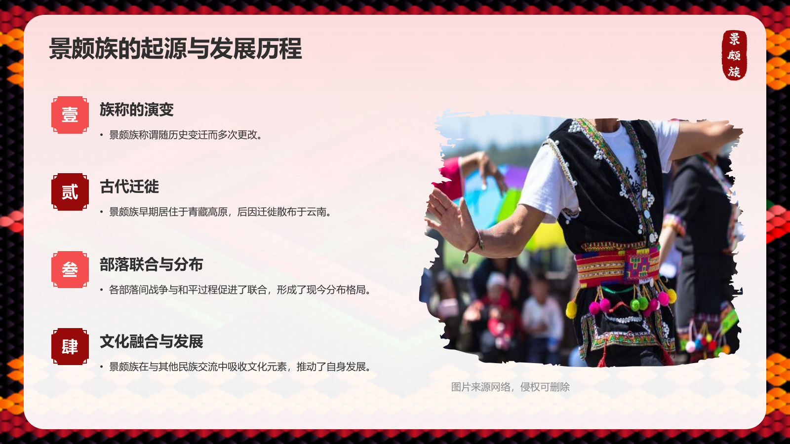 红色复古风景颇族介绍PPT模板.pptx_第4页