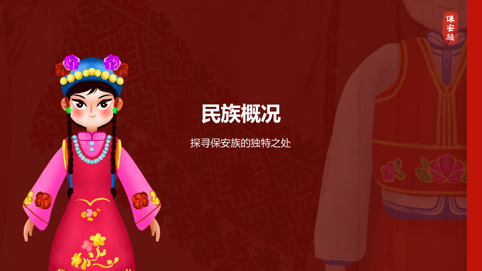 红色国潮风保安族介绍PPT模板.pptx_第3页