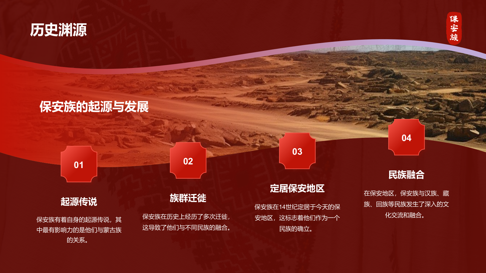 红色国潮风保安族介绍PPT模板.pptx_第4页