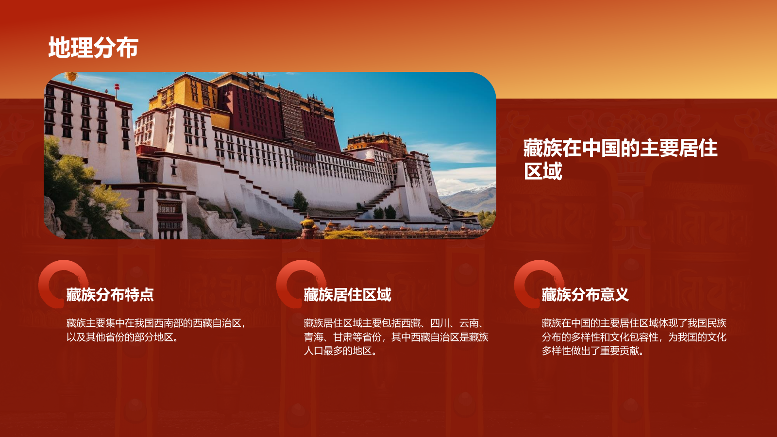 红色国潮风藏族介绍PPT模板.pptx_第6页