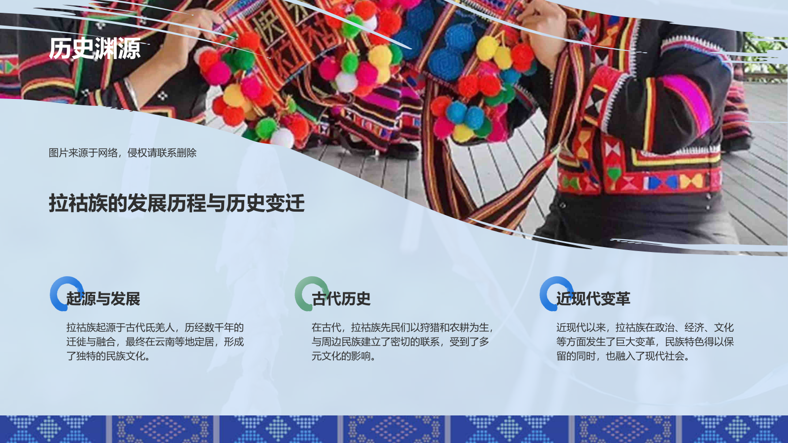 蓝色插画风拉祜族介绍PPT模板.pptx_第4页