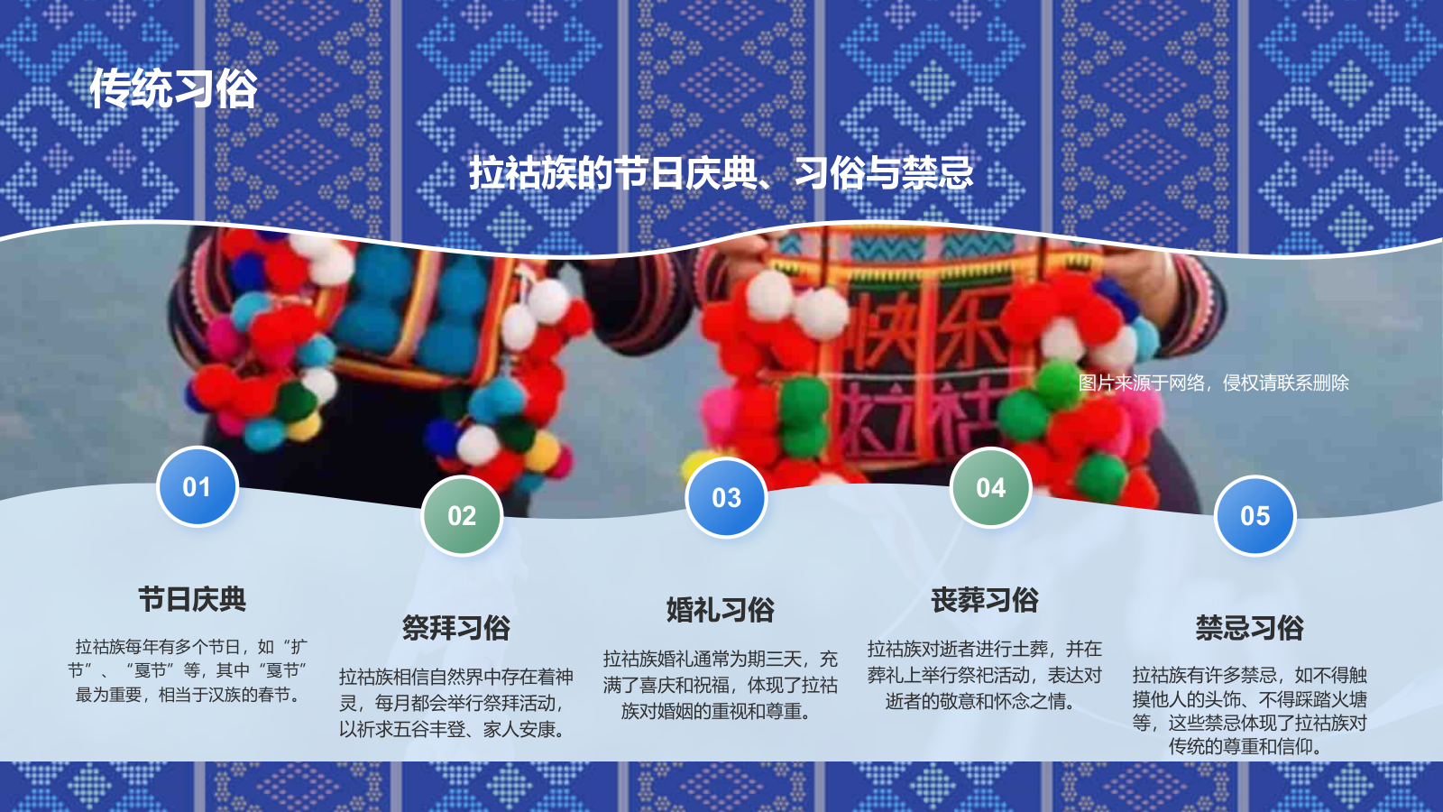 蓝色插画风拉祜族介绍PPT模板.pptx_第8页