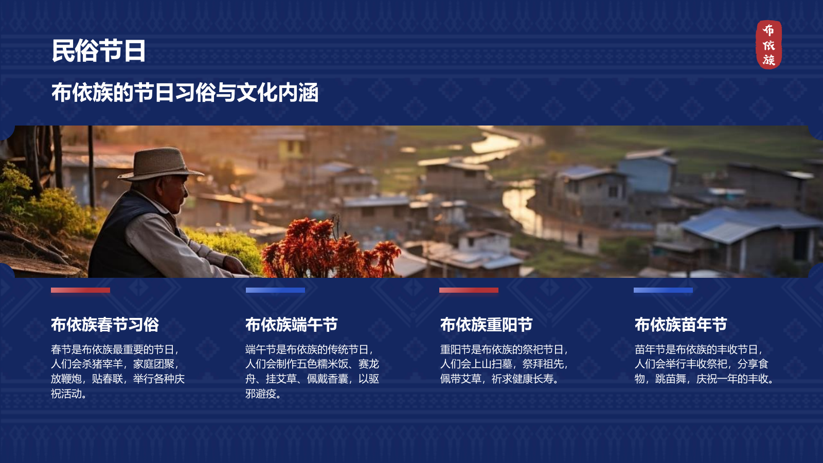 蓝色复古风布依族介绍PPT模板.pptx_第8页