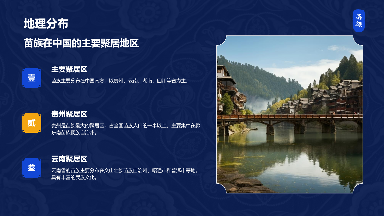 蓝色复古风苗族介绍PPT模板.pptx_第5页