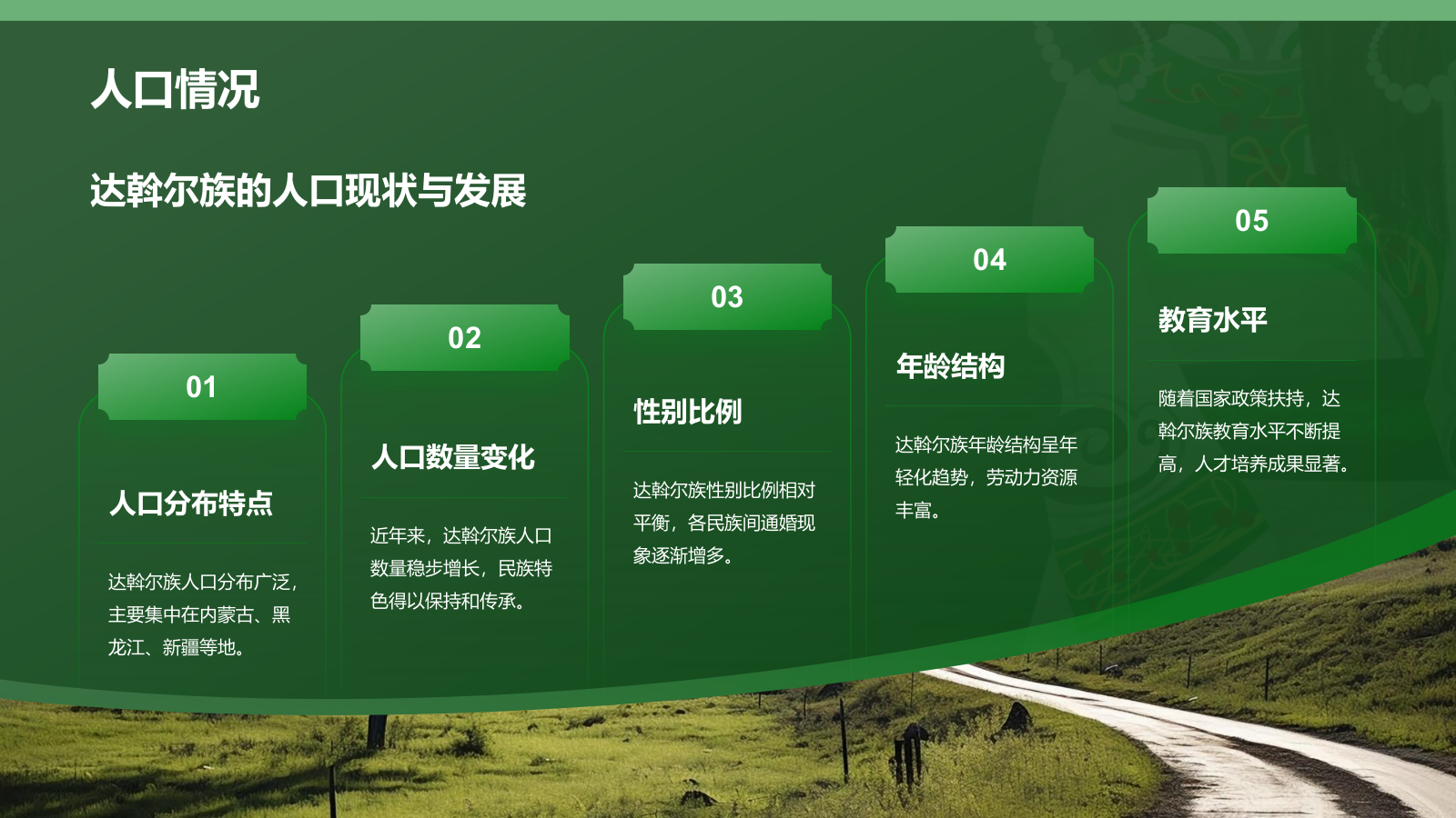 绿色国潮风达斡尔族介绍PPT模板.pptx_第6页