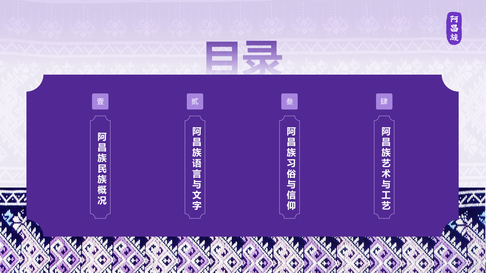 紫色国潮风阿昌族介绍PPT模板.pptx_第2页