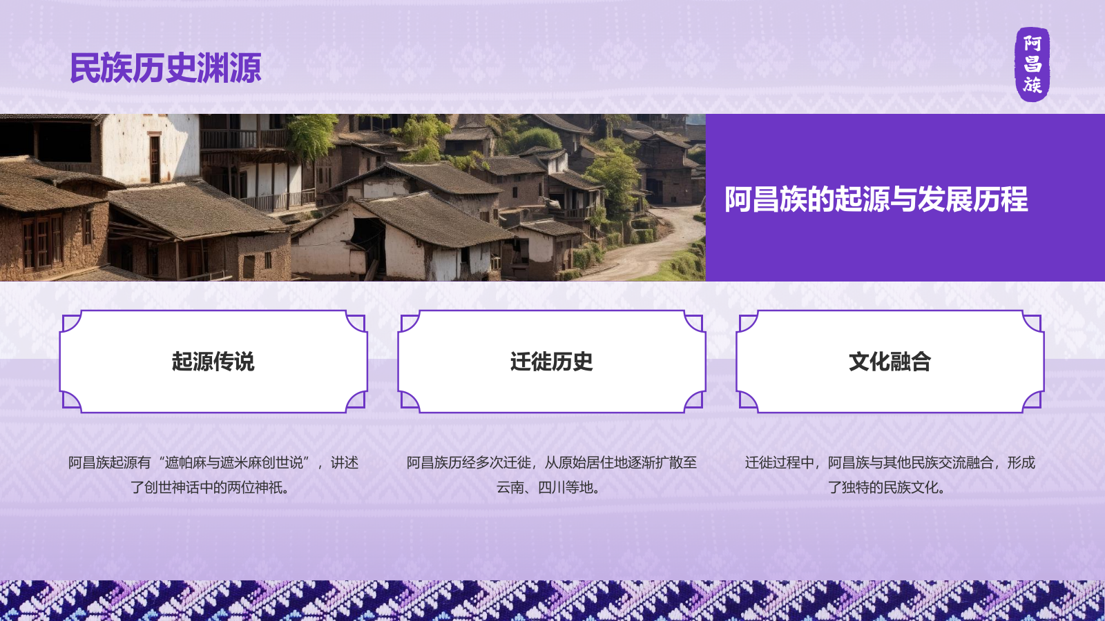 紫色国潮风阿昌族介绍PPT模板.pptx_第4页
