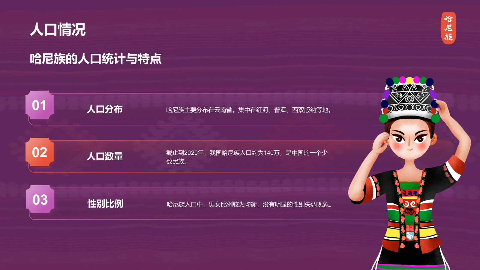 紫色国潮风哈尼族介绍PPT模板.pptx_第5页