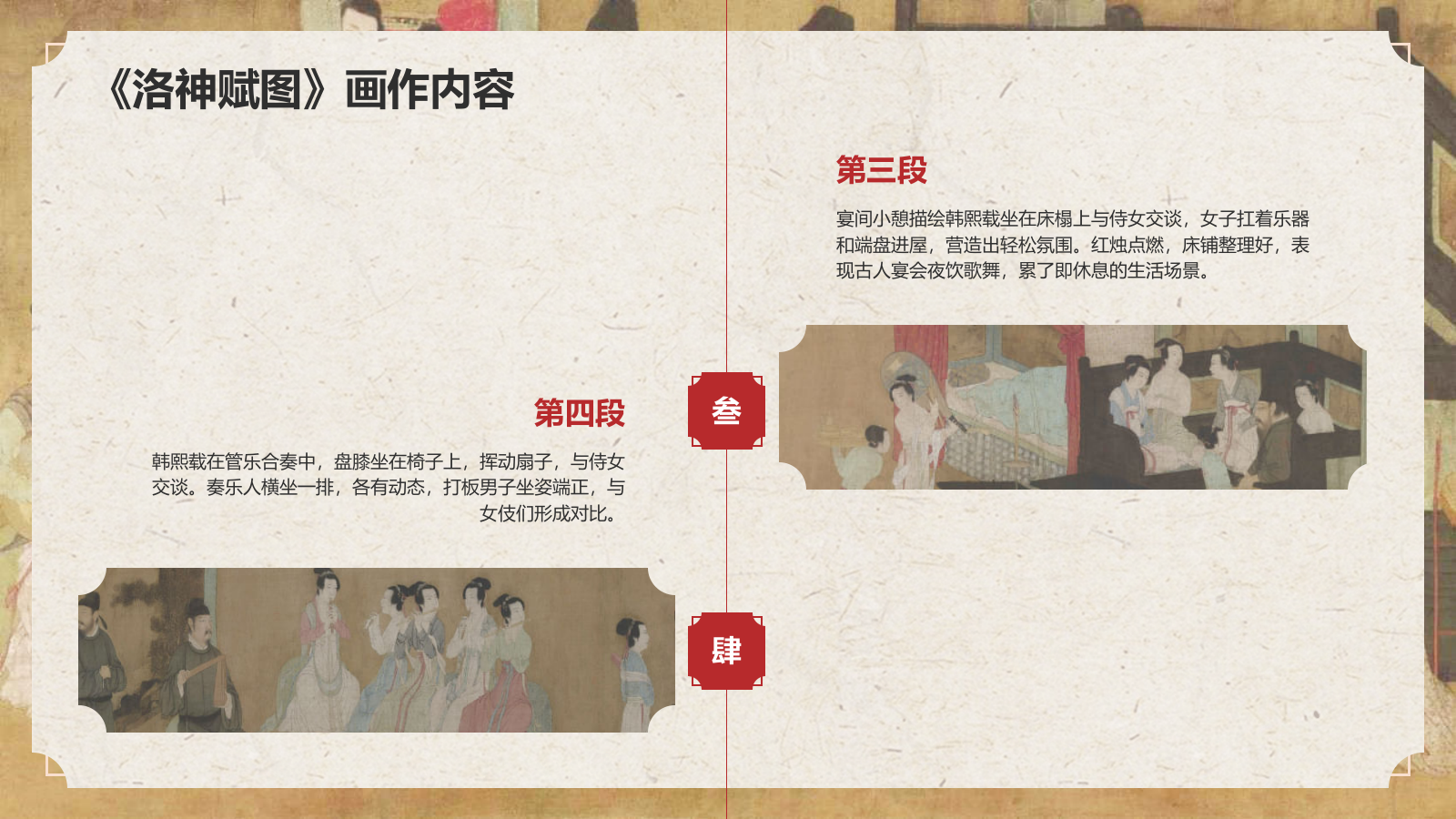 红色复古风中国十大传世名画——韩熙载夜宴图PPT模板.pptx_第10页