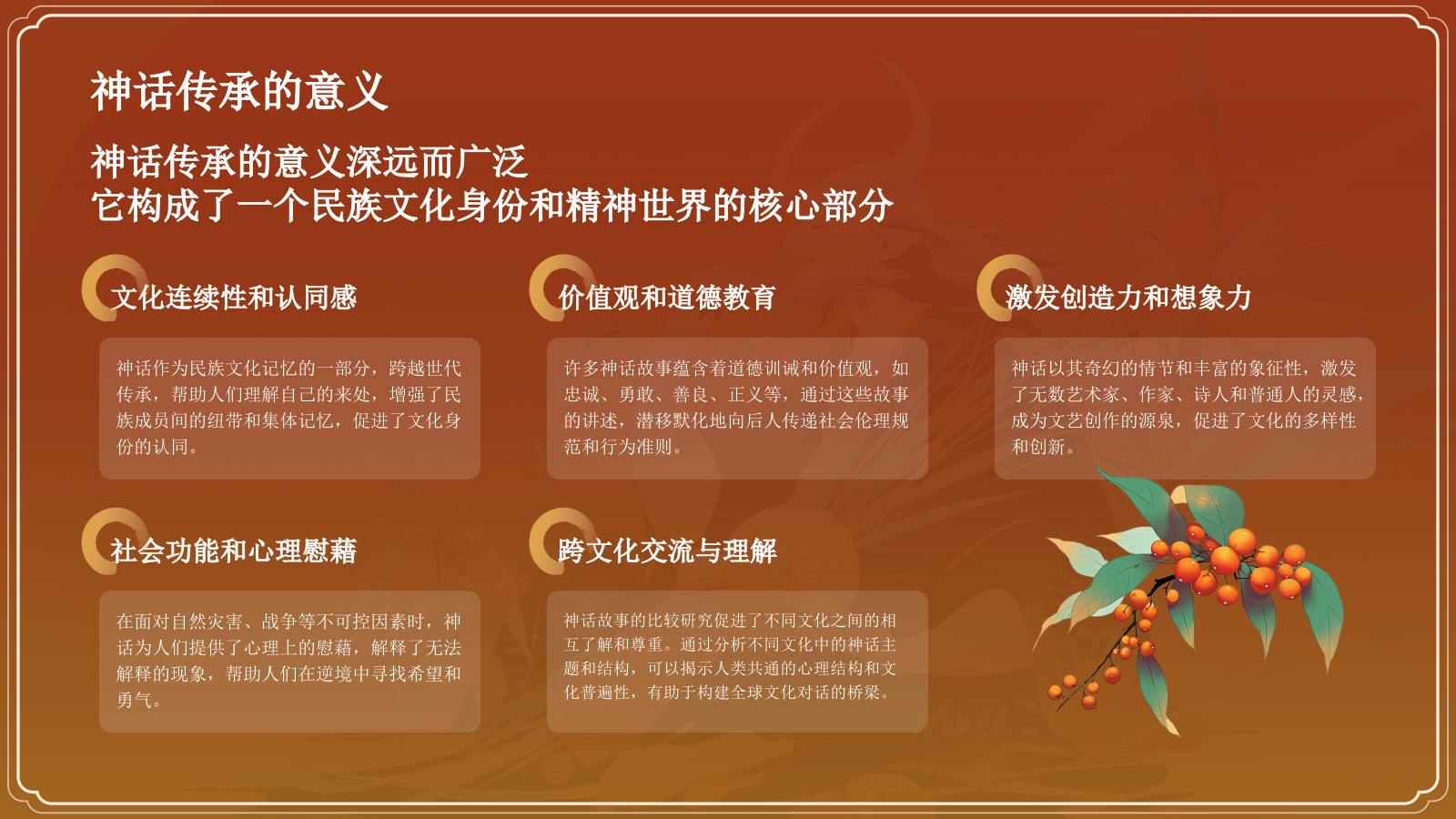 红色国潮风神农尝百草——中国古代神话故事系列解读PPT模板.pptx_第5页