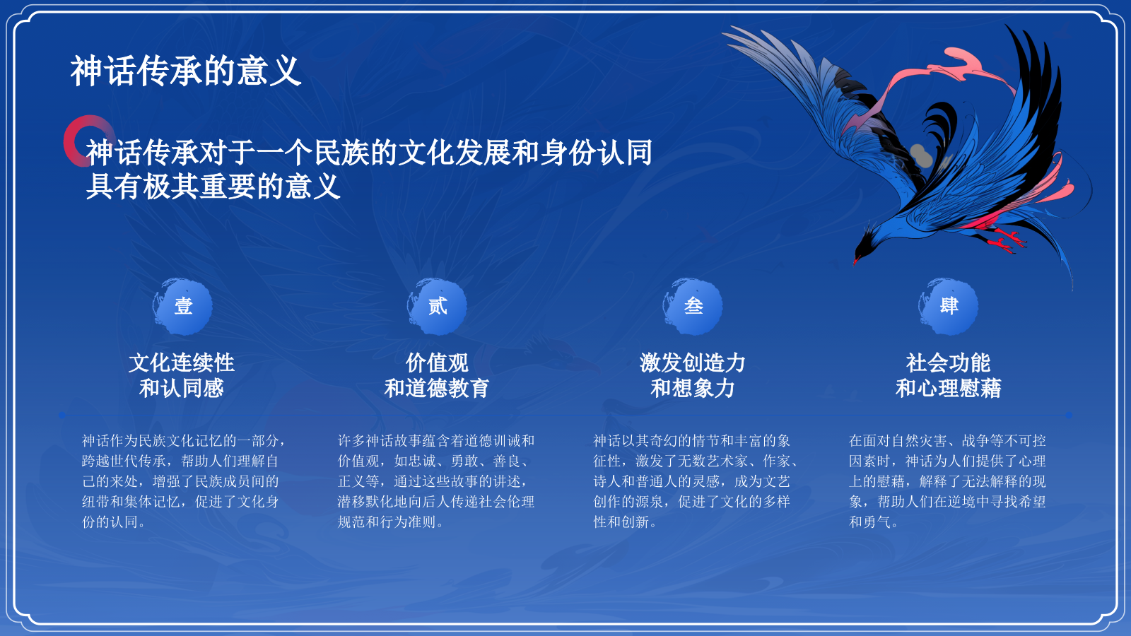 蓝色国潮风精卫填海——中国古代神话故事系列解读PPT模板.pptx_第5页