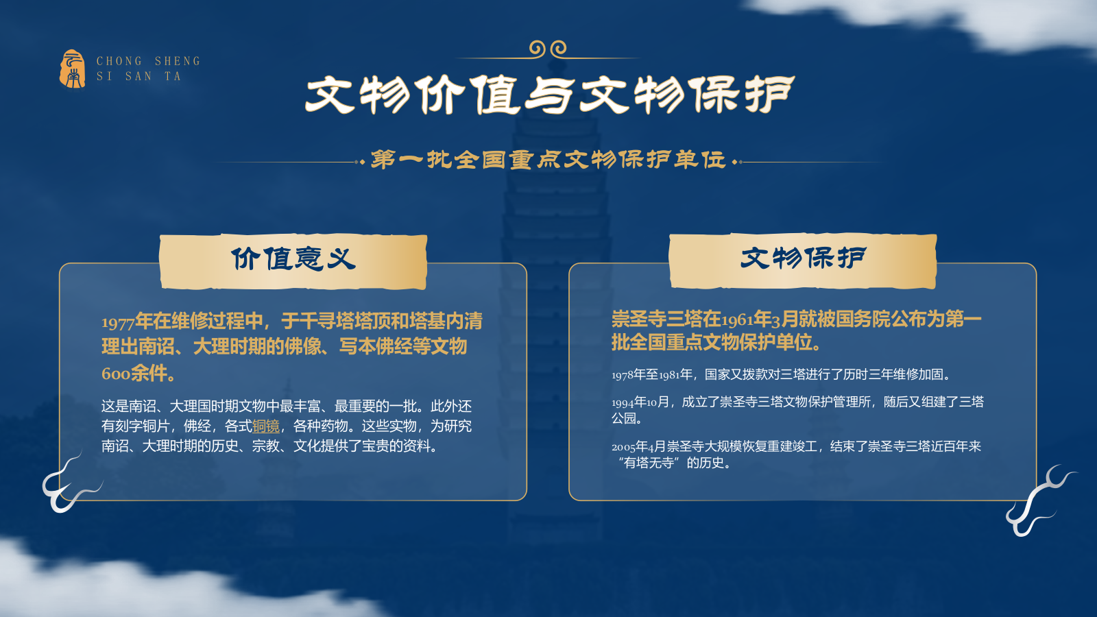 蓝色国潮风黑神话悟空取景地——崇圣寺三塔PPT模板.pptx_第9页