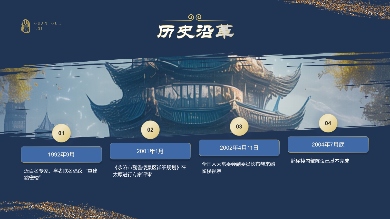 蓝色国潮风黑神话悟空取景地——山西鹳雀楼PPT模板.pptx_第4页