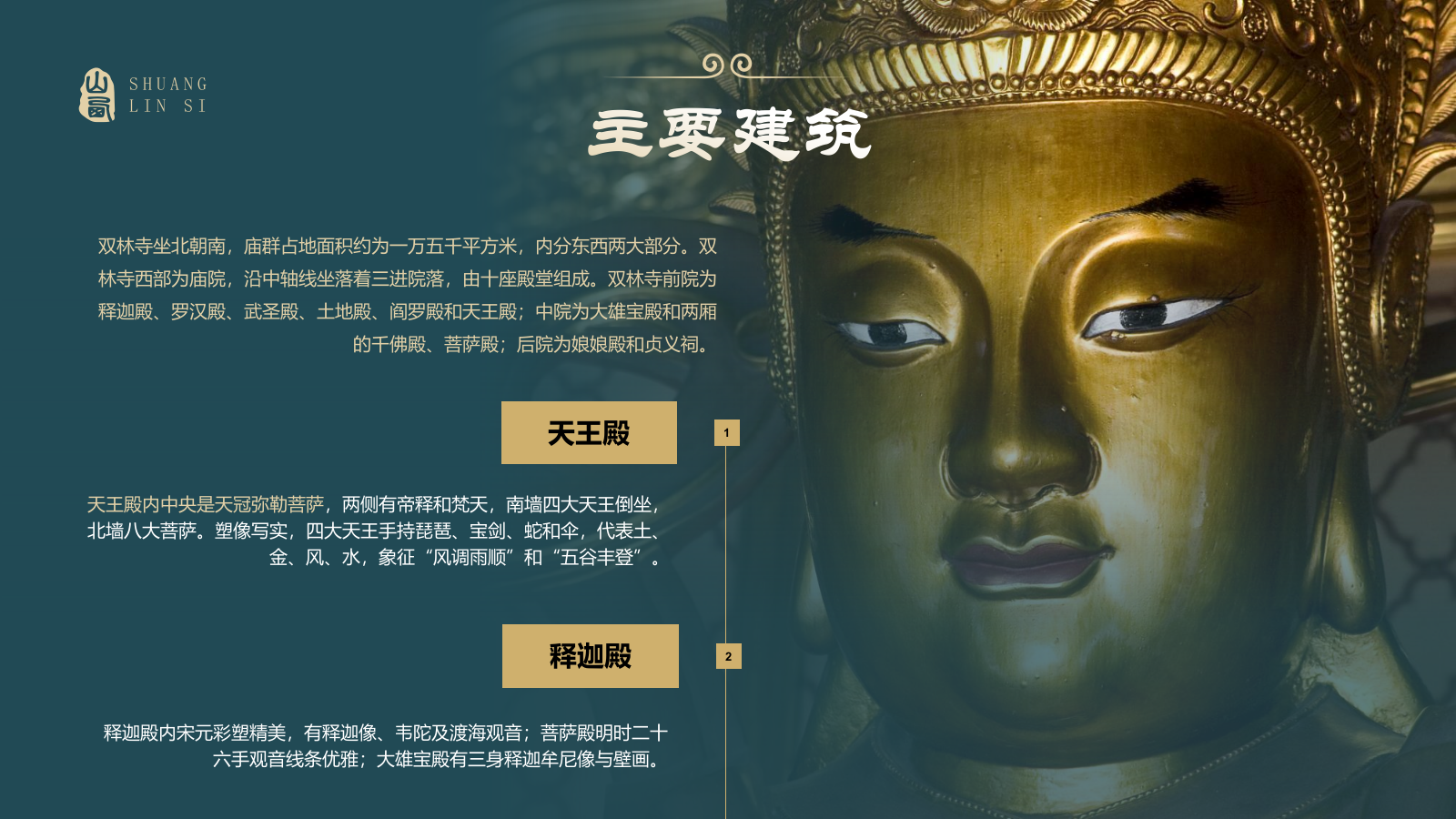 蓝色国潮风黑神话悟空取景地—山西双林寺PPT模板.pptx_第6页