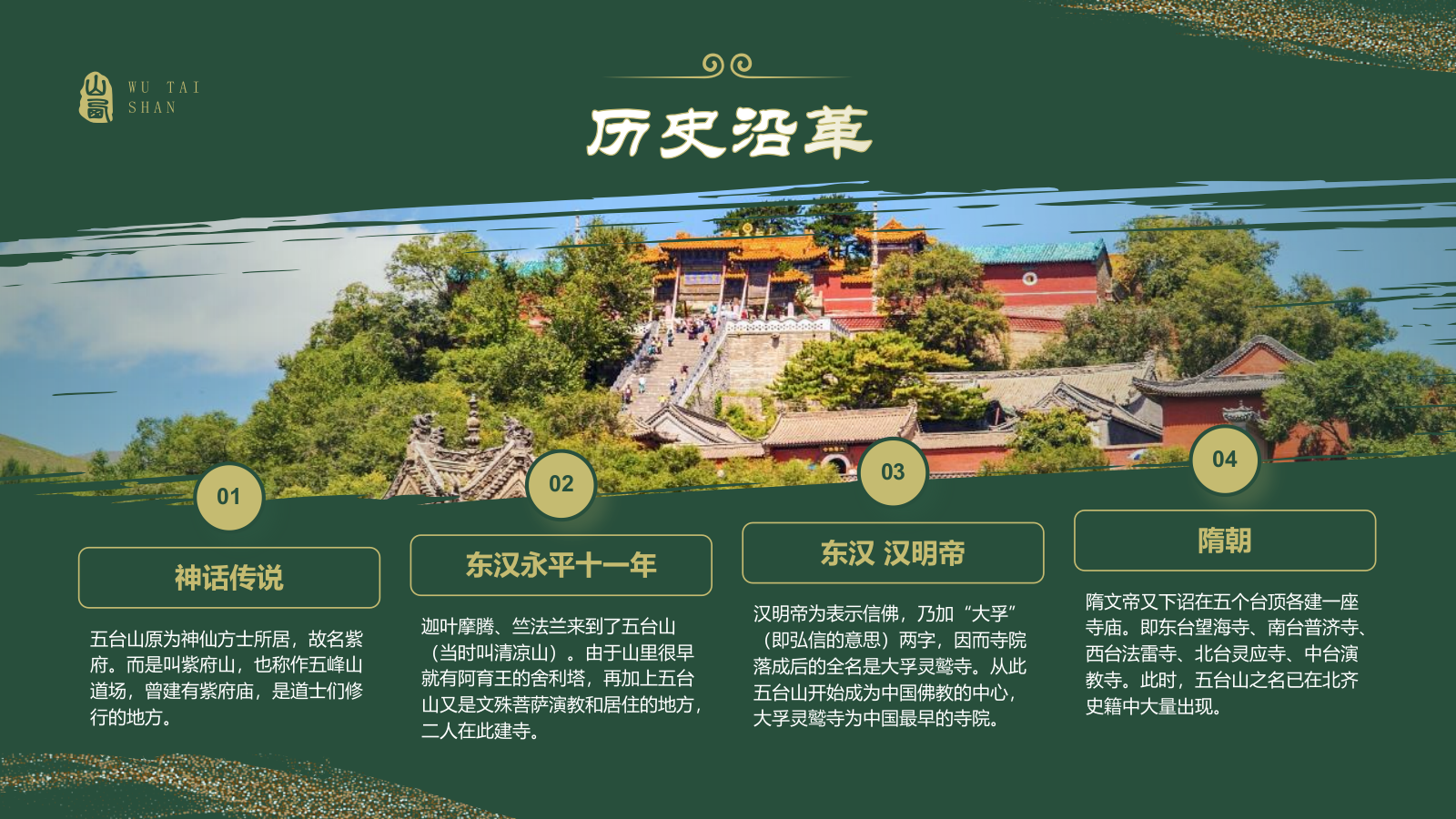 绿色国潮风黑神话悟空取景地——山西五台山PPT模板.pptx_第6页