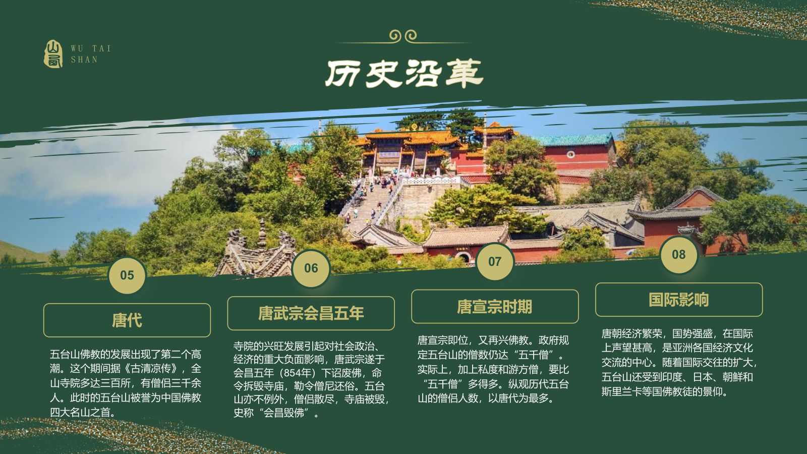 绿色国潮风黑神话悟空取景地——山西五台山PPT模板.pptx_第7页