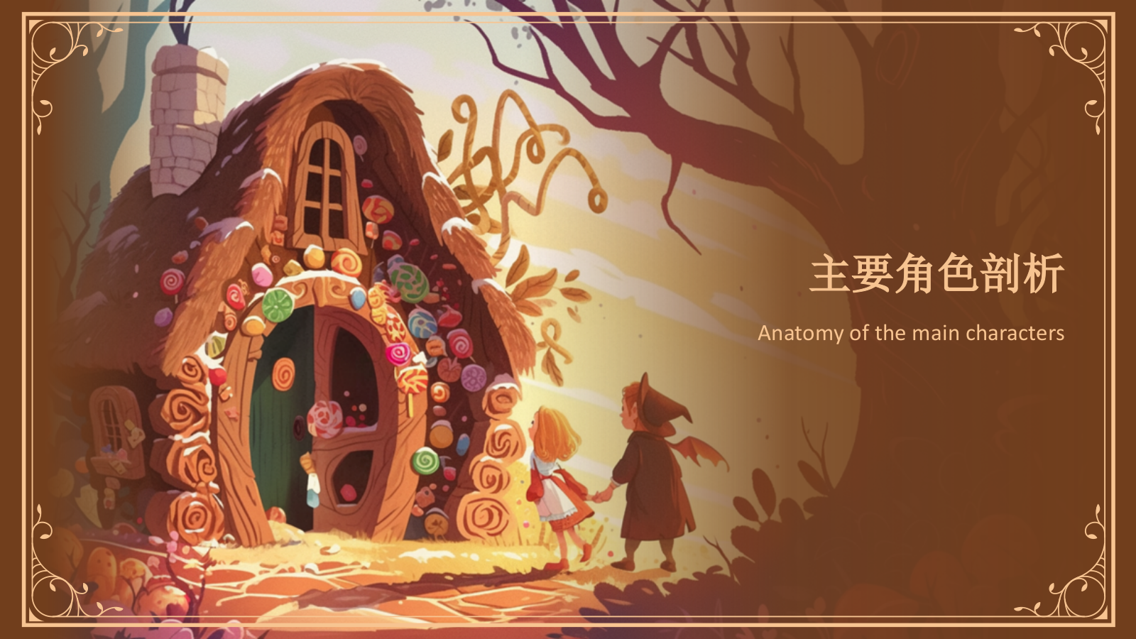 橙色复古风《 糖果屋》童话故事PPT模板.pptx_第10页